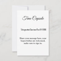 baby shower time capsule add name text details