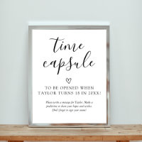 Baby Shower Time Capsule Sign