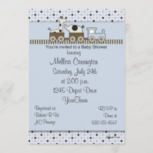 Baby Shower Train Invitation