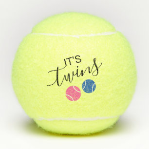 Baby Shower Twin Boy Girl Pregnancy Reveal Tennis Balls