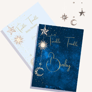 Baby Shower Twinkle Stars Moon Invitation
