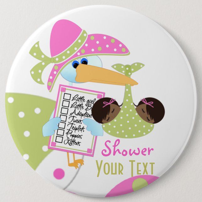Baby Shower Twins Button (Front)