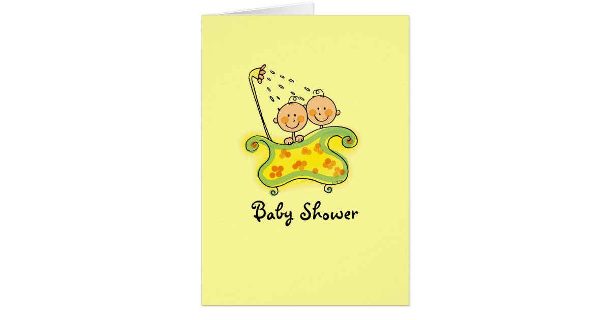 Baby shower (twins) card | Zazzle.com.au