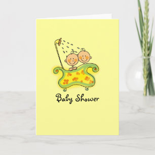 Baby shower (twins) invitation