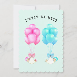 Baby Shower Twins Invitation