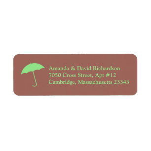 Baby Shower Umbrella Return Address Labels
