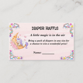 Baby shower unicorn enclosure card
