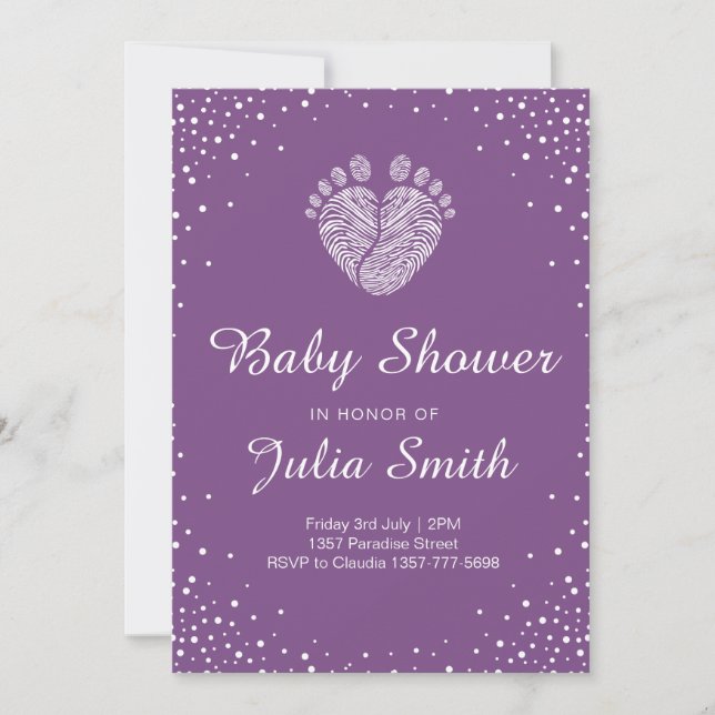 Baby shower unisex invitation (Front)