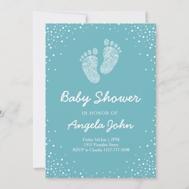 Baby shower unisex invitation (Front)