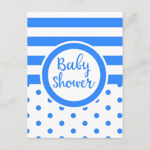 Baby Shower vintage blue Postcard