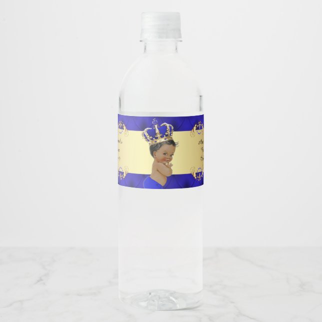 Baby Shower Water Bottle Labels, Royal Baby Shower Label (Front)