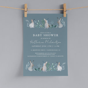 BABY SHOWER Watercolor Bunny Invitation