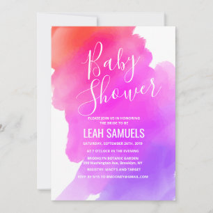 Baby Shower Watercolor Invitation