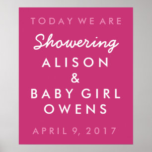 Baby Shower Welcome Poster