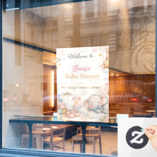 Baby Shower Welcome Sign   Cute Teddy Bear Art