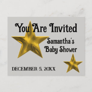 Baby Shower Welcome Superstar Star Invitation