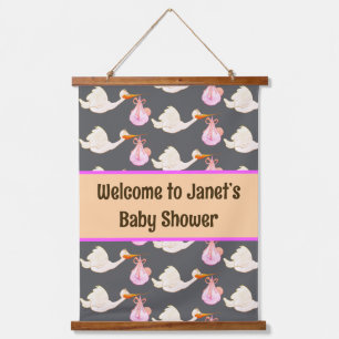 Baby shower welcome tapestry