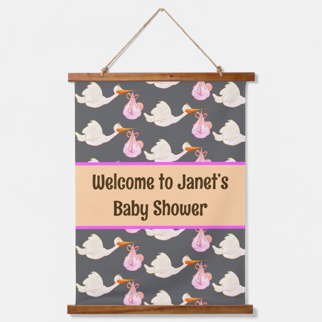 Baby shower welcome tapestry (Front)