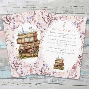 Baby Shower Wildflower, Bring a book for baby Enclosure Card
