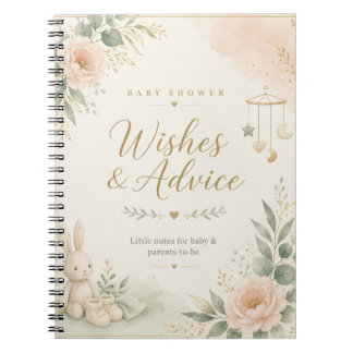 Baby Shower Wishes & Advice Notebook | Keepsake fo
