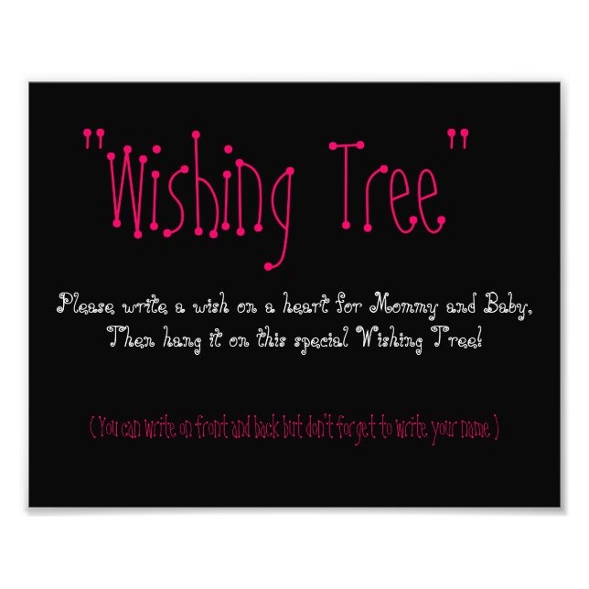 Baby Shower Wishing Tree Photo (Front)