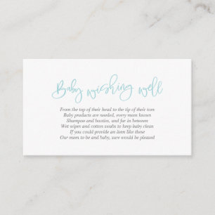 Baby Shower, Wishing Well, Creative Tiffany Script Enclosure Card