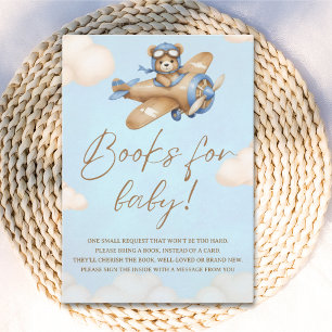 Baby Shower with Cute Aviator Teddy Bear Enclosure Card