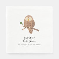 Baby Shower Woodland Forest Creature Night Owl
