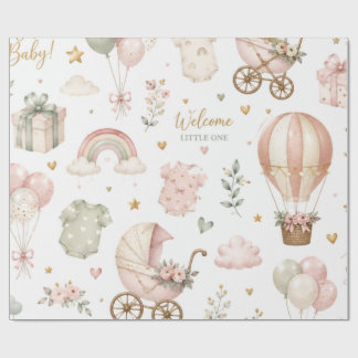 Baby Shower Wrapping Paper Elegant Baby Cut Gift