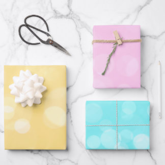 Baby Shower Wrapping Paper Flat Sheet Set of 3 