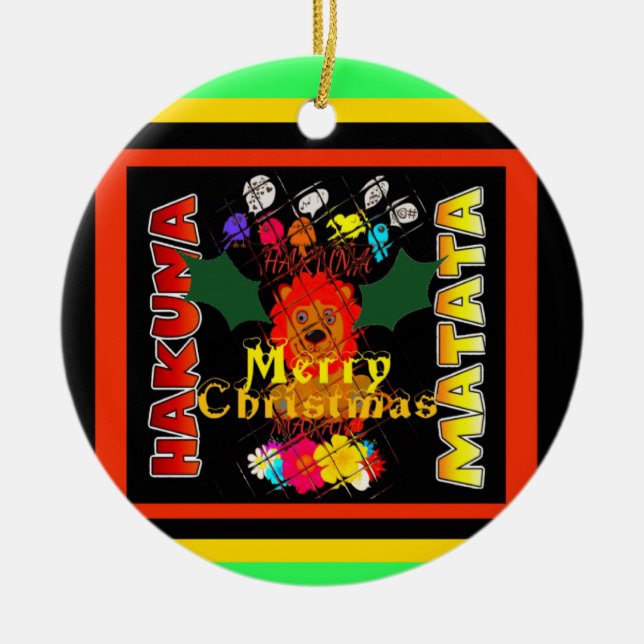 Baby Simba Merry Christmas Collection Ceramic Tree Decoration (Front)