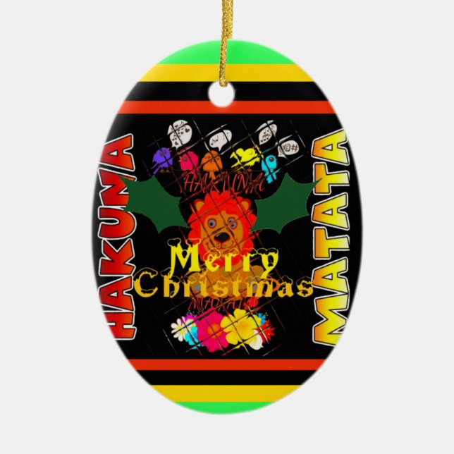 Baby Simba Merry Christmas Collection Ceramic Tree Decoration (Front)