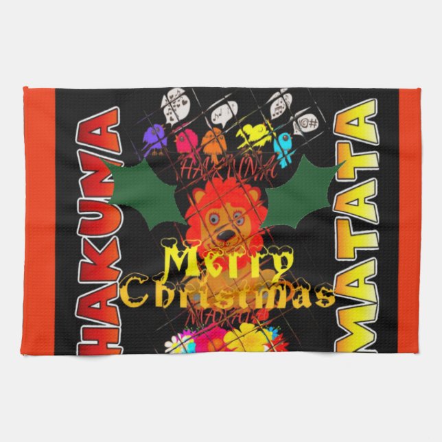 Baby Simba Merry Christmas Collection Tea Towel (Horizontal)