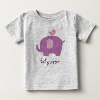 Baby Sister Elephant Baby T-Shirt