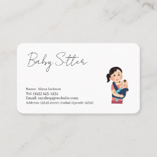 baby sitter services  business card