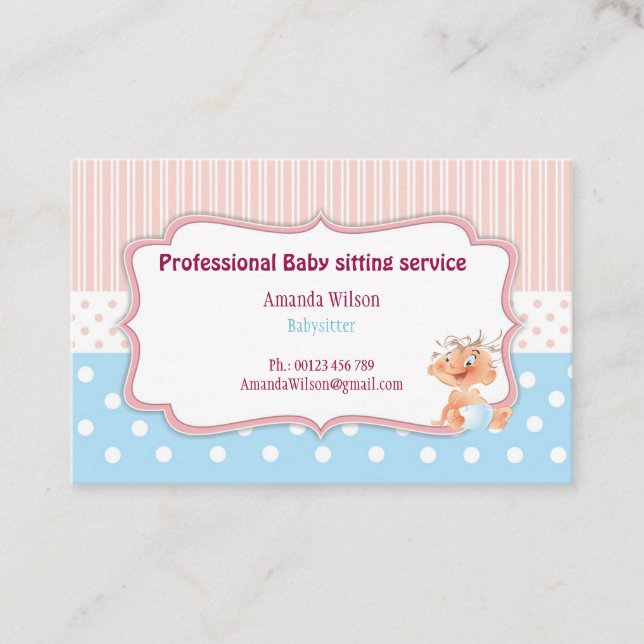 Baby sitters, Business card  (Front)