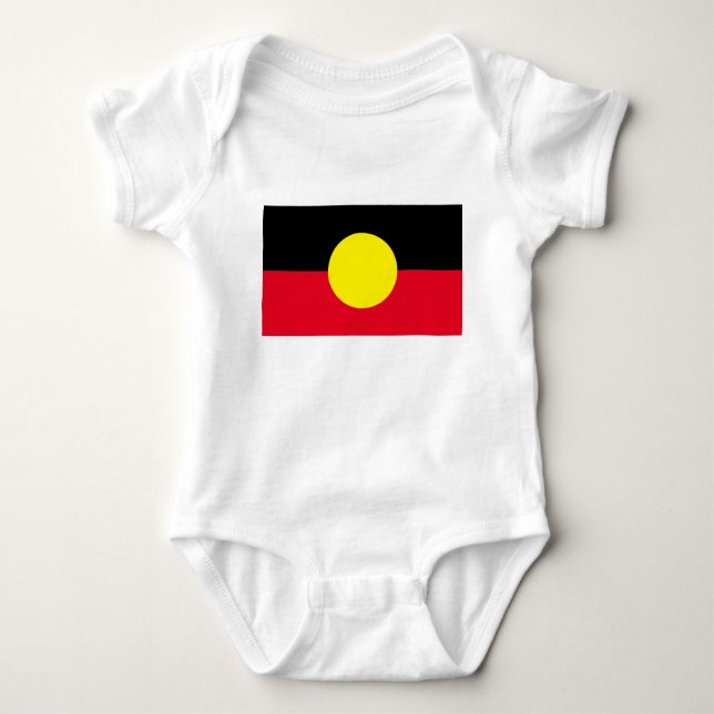 baby size Aboriginal flag suit Baby Bodysuit (Front)