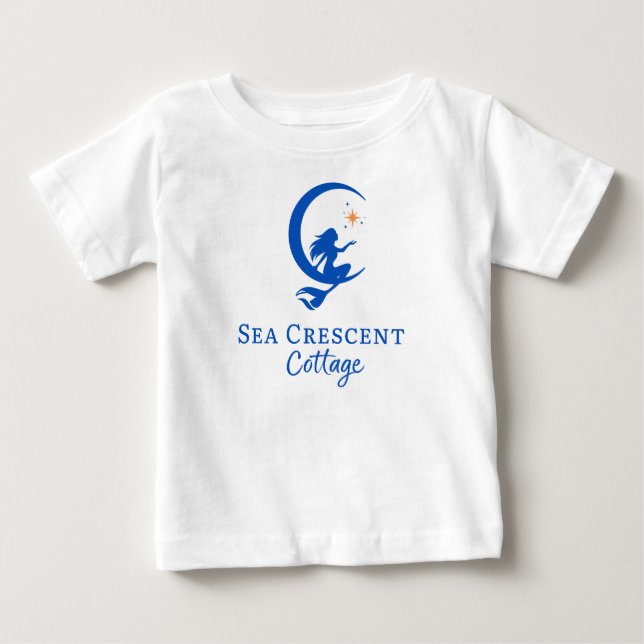 Baby size Tshirt Sea Crescent Cottage (Front)