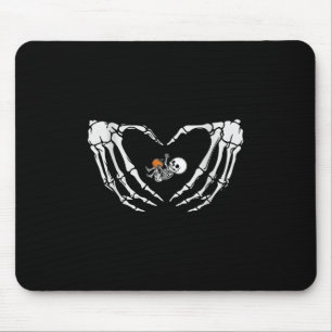 Baby Skeleton Heart Hand Halloween X-ray Pregnancy Mouse Pad