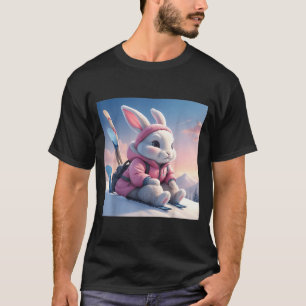 Baby ski bunny in snow winter motif ski rabbit alp T-Shirt
