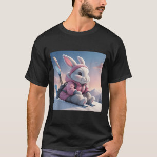 Baby Ski Bunny In Snow Winter Motif Ski Rabbit Alp T-Shirt