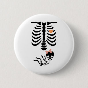 Baby Skull Skeleton Halloween Costume 6 Cm Round Badge