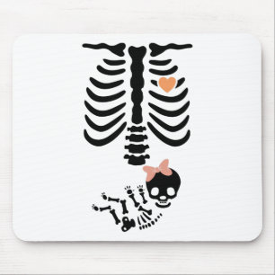 Baby Skull Skeleton Halloween Costume Mouse Pad