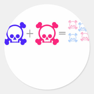 baby skulls classic round sticker