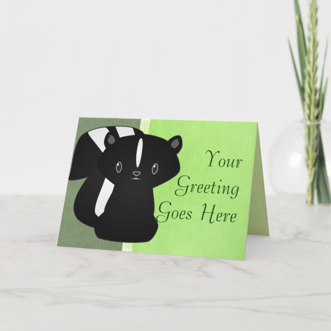 Baby Skunk Greeting Card (Front)