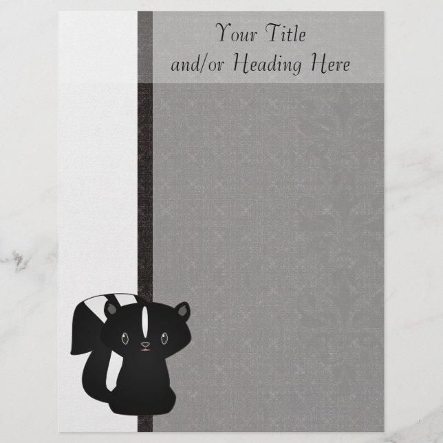 Baby Skunk Letterhead (Front)