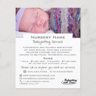 Baby Sleeping Babysitting, Daycare, Nursery Advert Flyer