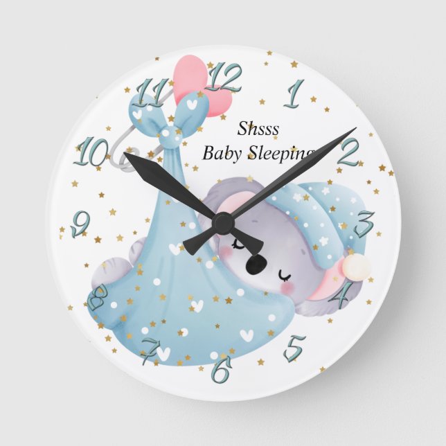 Baby Sleeping Clock with Baby Koala (Front)