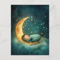 Baby Sleeping on the Moon