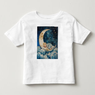 Baby Sleeping on the Moon Toddler T-Shirt